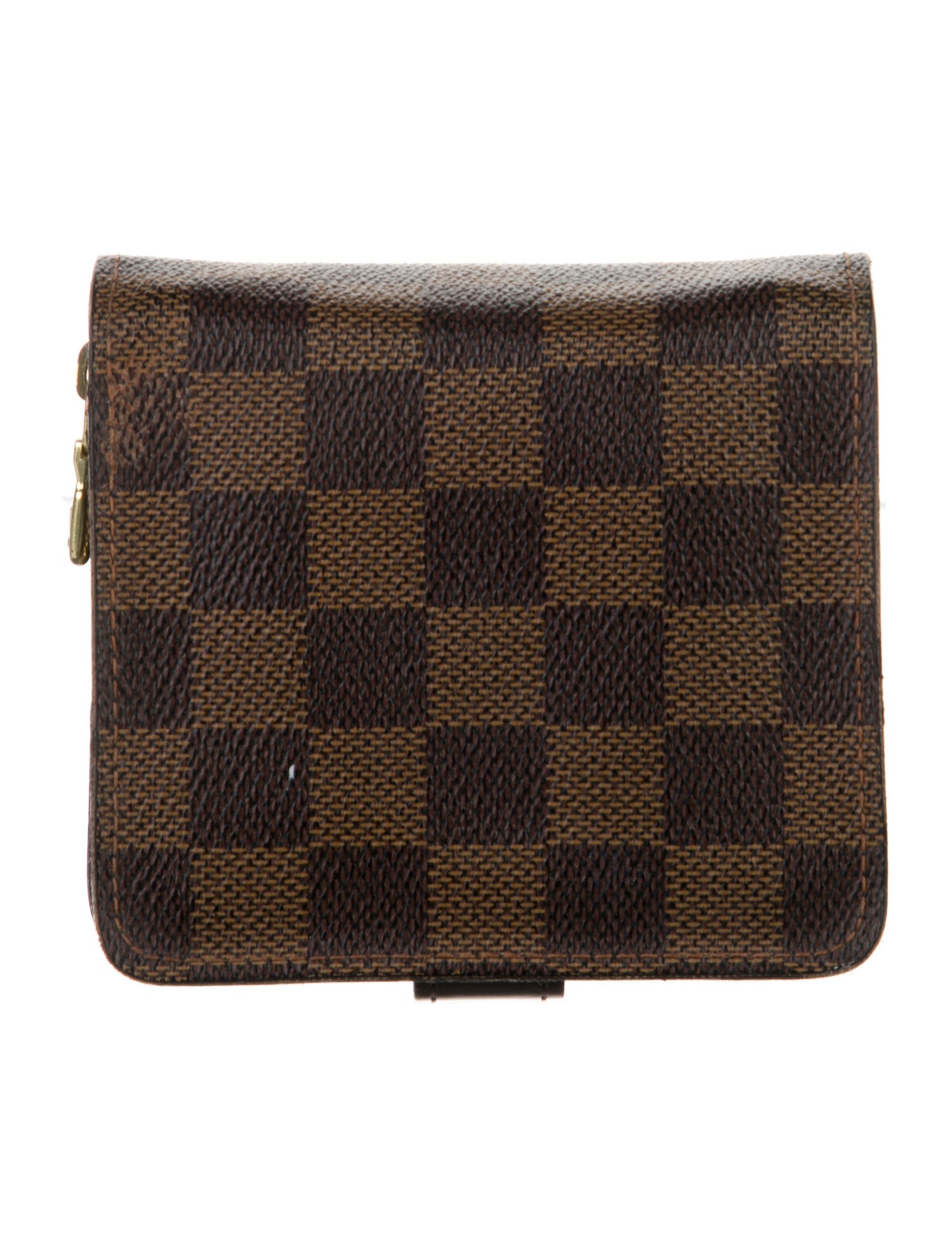 Louis Vuitton Damier Ebene Pattern Coated Canvas Zippy Compact Wallet