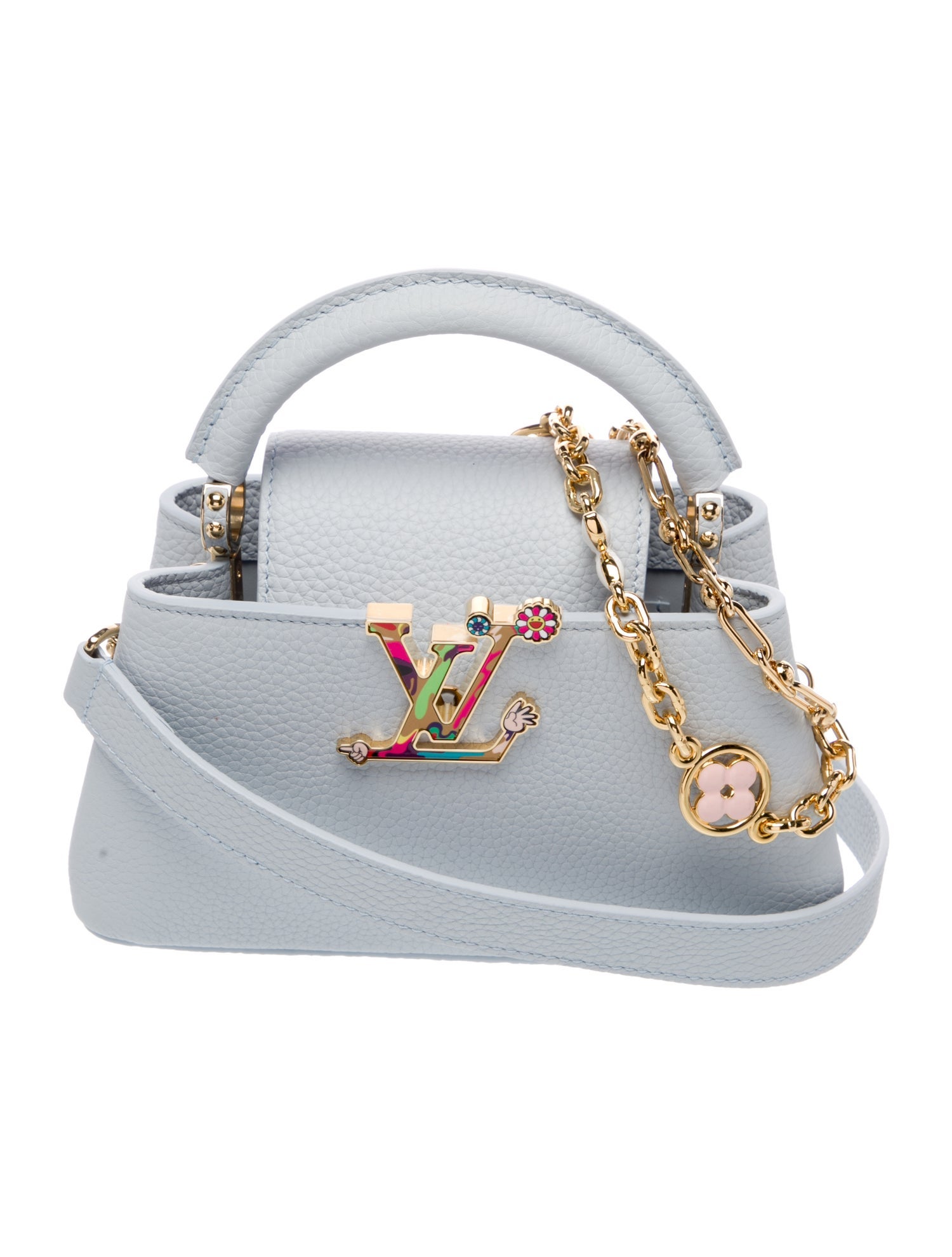 Louis Vuitton Taurillon Leather x Takashi Murakami Capucines East-West Mini 2025 w/ Tags