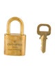 Louis Vuitton Brass Lock & Key Set
