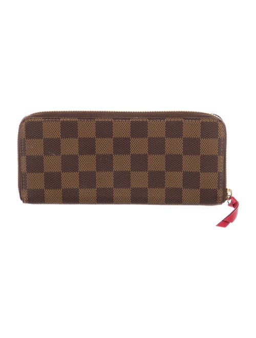 Louis Vuitton Damier Ebene Pattern Coated Canvas Clemence Wallet