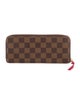Louis Vuitton Damier Ebene Pattern Coated Canvas Clemence Wallet
