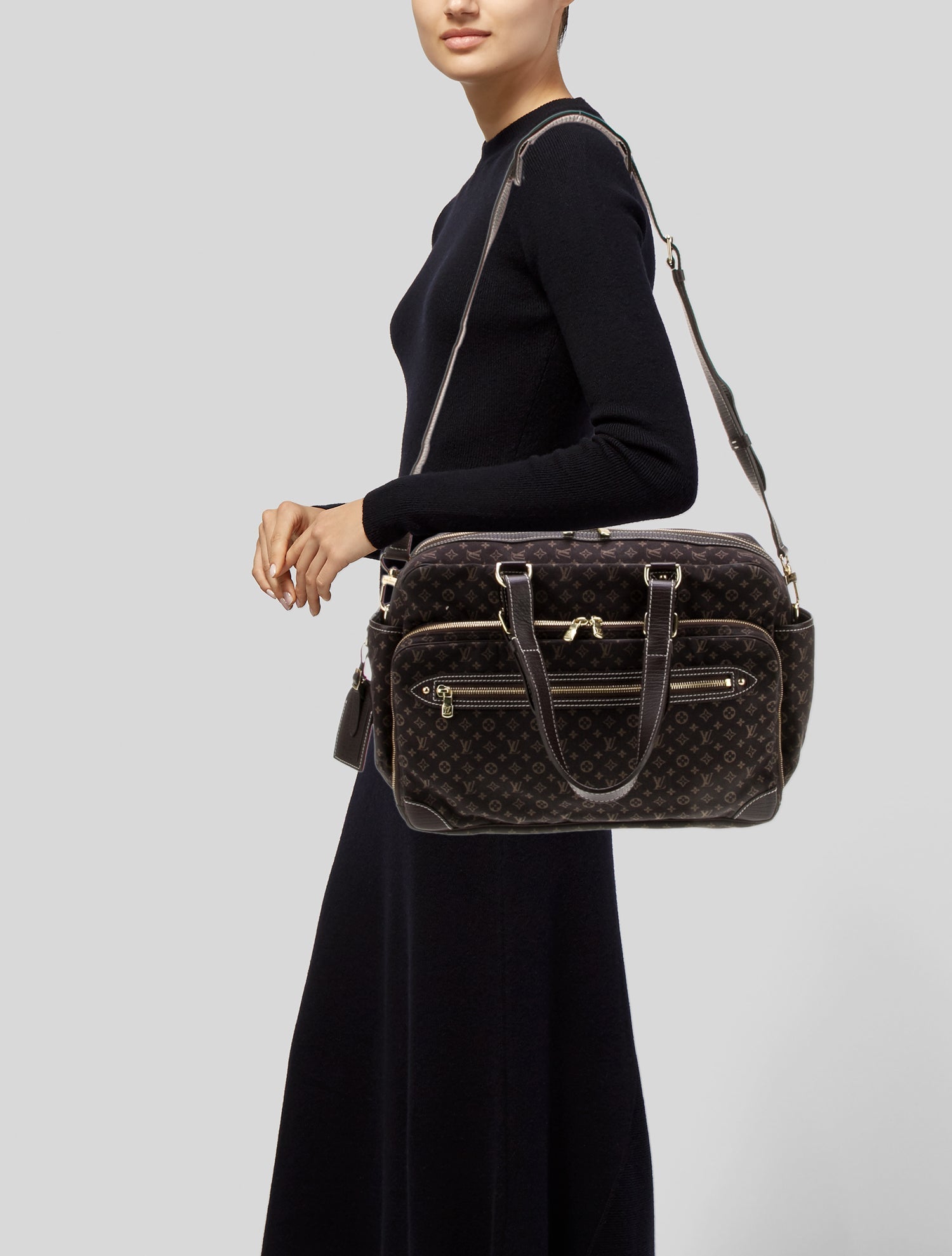 Louis Vuitton Monogram Mini Lin Brown Mini Lin Canvas Diaper Bag