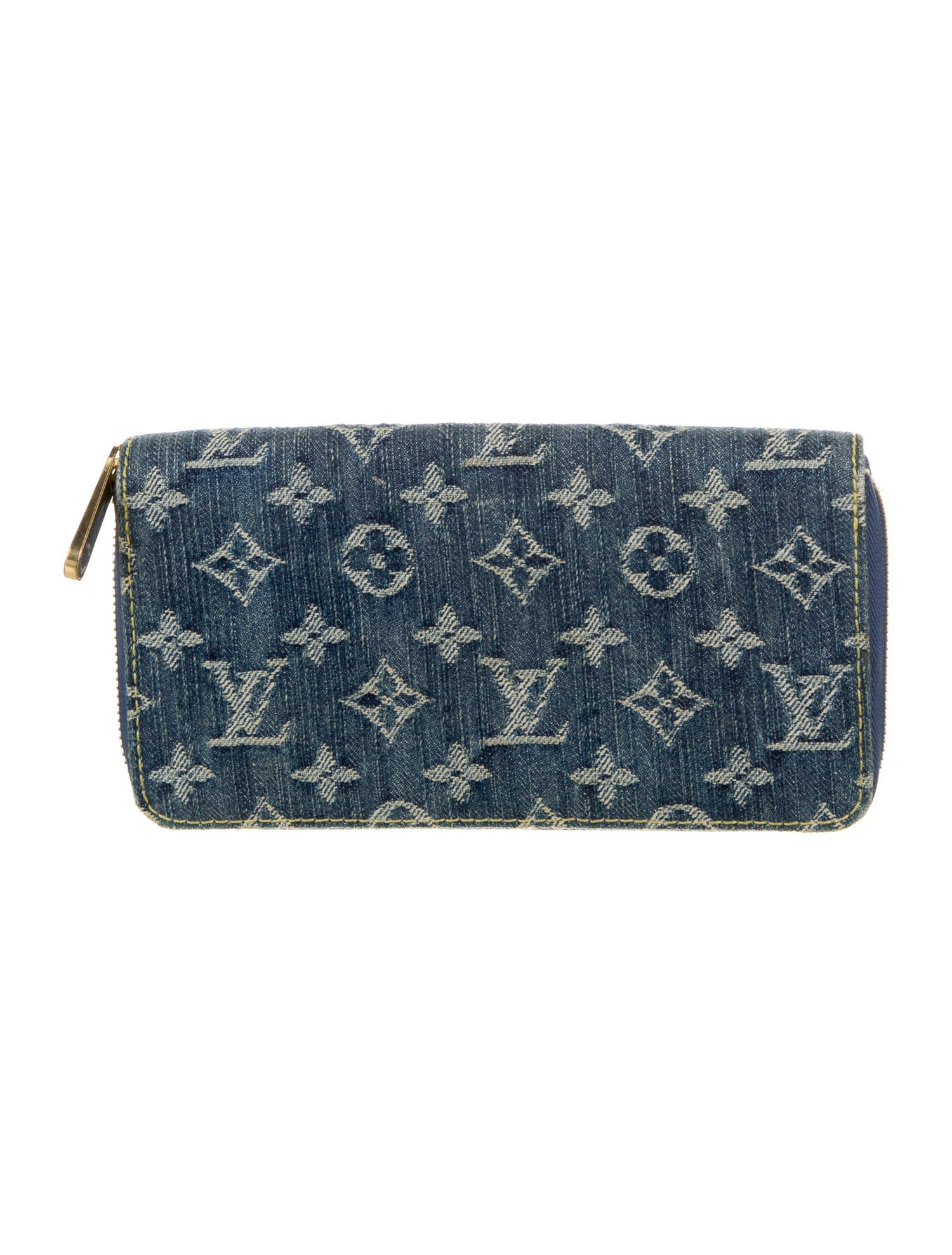 Louis Vuitton Monogram Pattern Denim Zippy Wallet