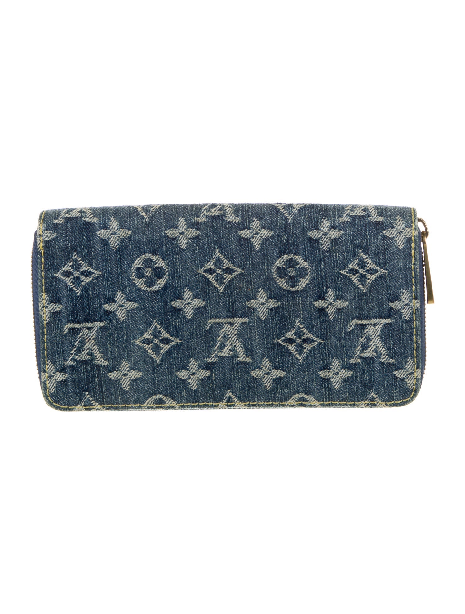 Louis Vuitton Monogram Pattern Denim Zippy Wallet