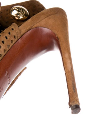 Louis Vuitton Suede Slingback Sandals