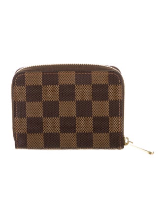 Louis Vuitton 2019 Damier Ebene Pattern Zippy Coin Purse