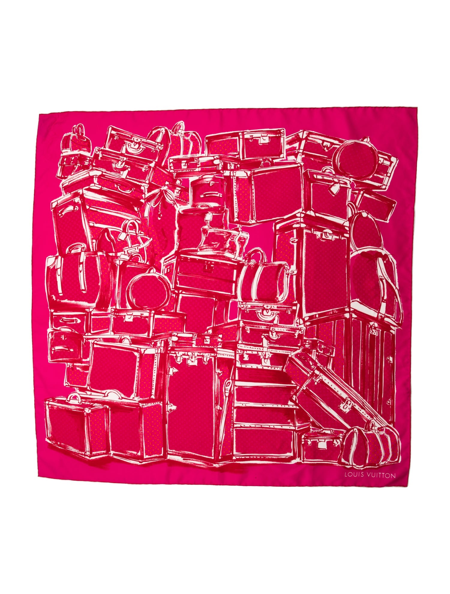 Louis Vuitton Trunks Carré Silk Scarf