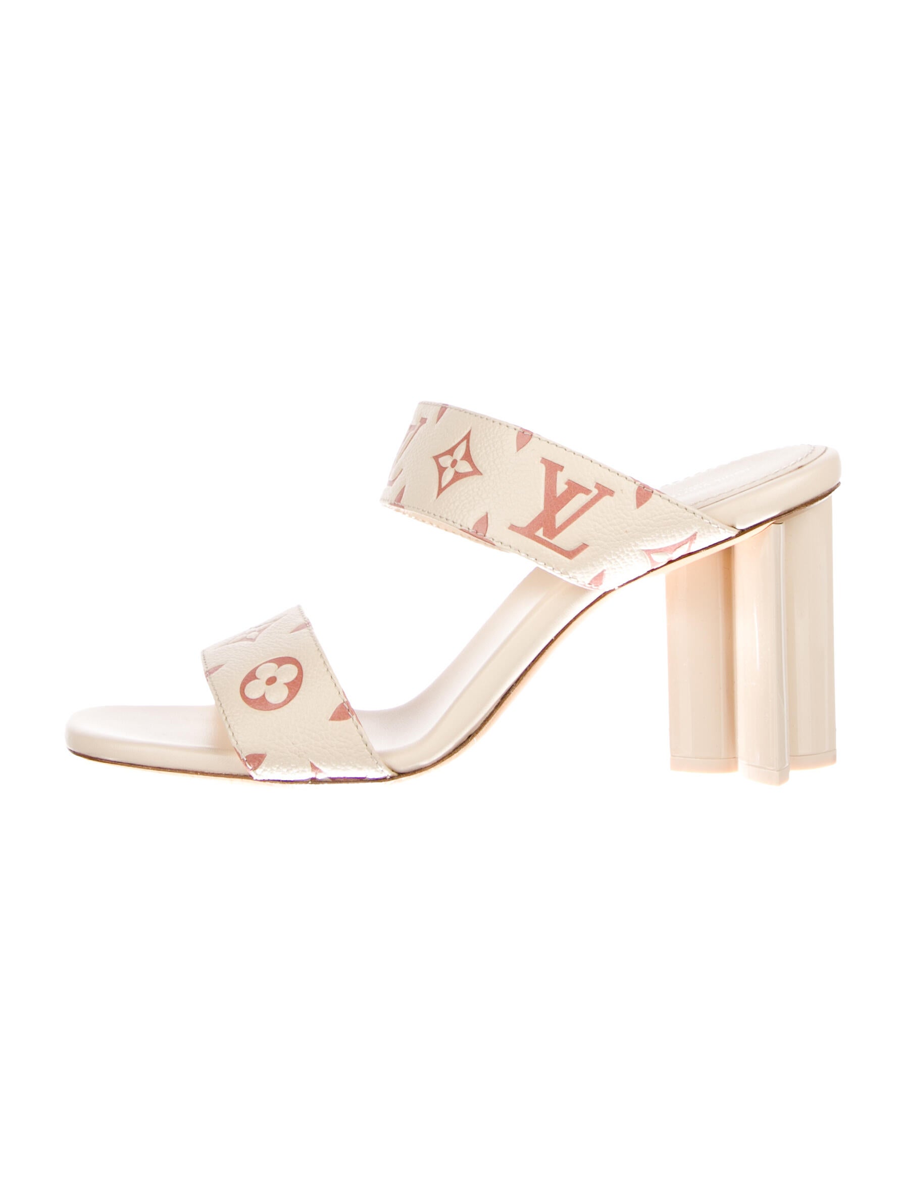 Louis Vuitton LV Monogram Leather Slides w/ Tags