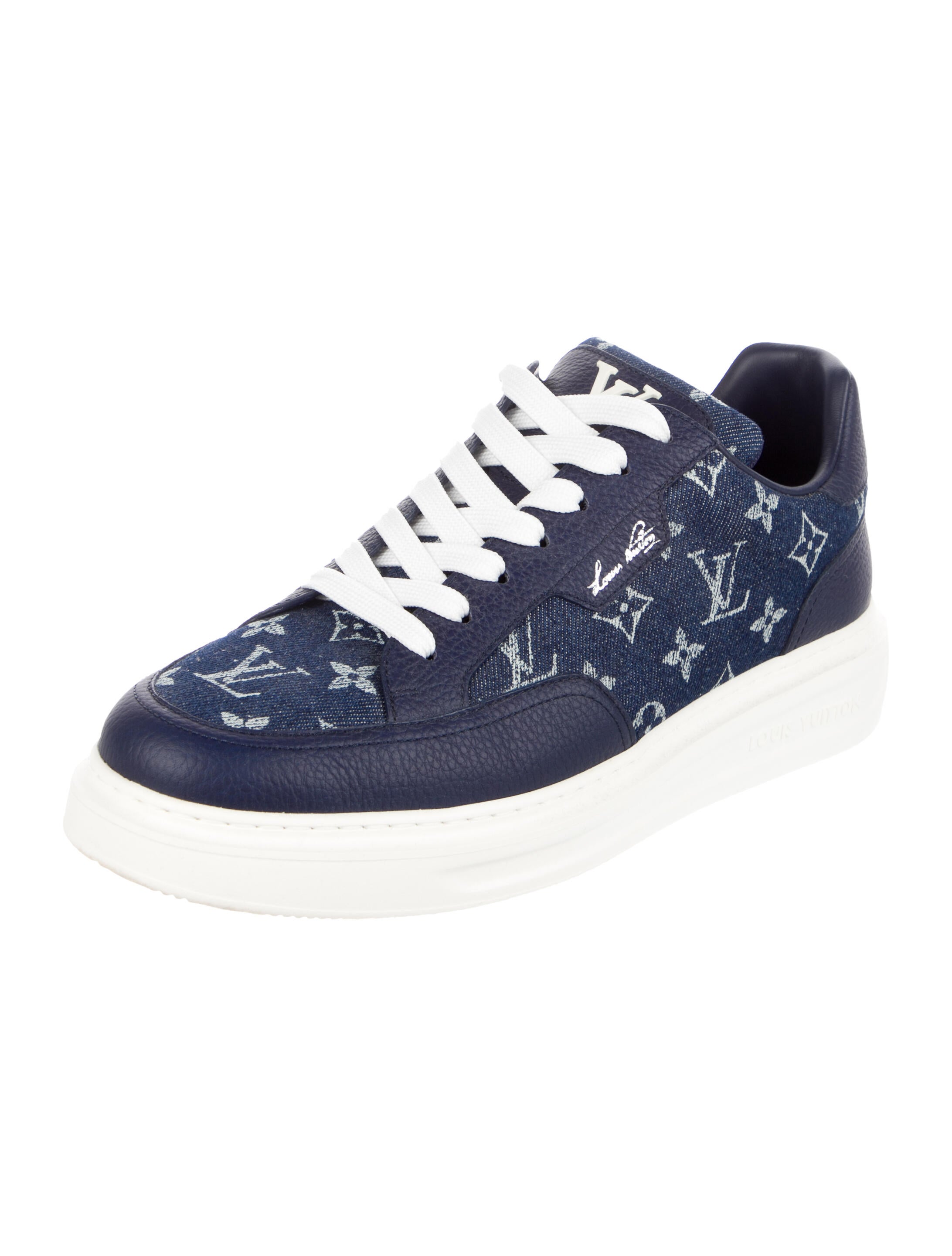 Louis Vuitton Denim Printed Sneakers