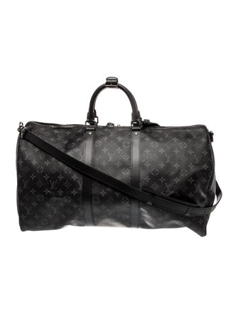 Louis Vuitton Monogram Eclipse Keepall Bandouliere 55