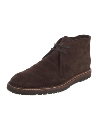 Louis Vuitton Suede Lace-Up Boots