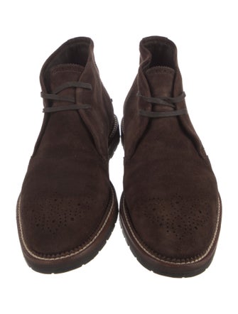 Louis Vuitton Suede Lace-Up Boots