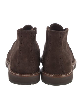 Louis Vuitton Suede Lace-Up Boots