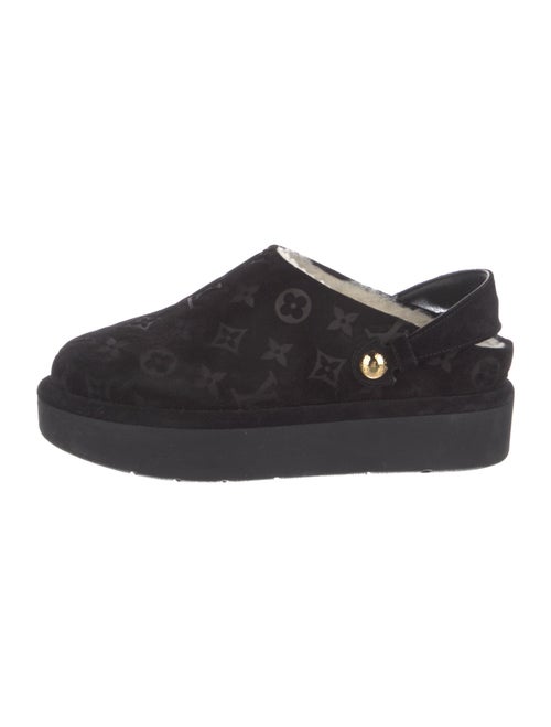 Louis Vuitton LV Monogram Suede Slingback Flats