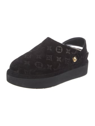 Louis Vuitton LV Monogram Suede Slingback Flats