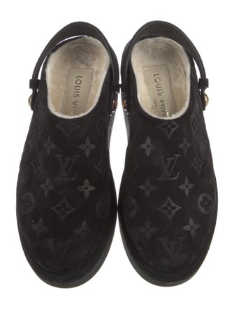 Louis Vuitton LV Monogram Suede Slingback Flats