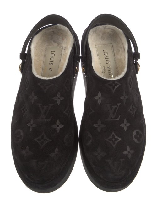 Louis Vuitton LV Monogram Suede Slingback Flats