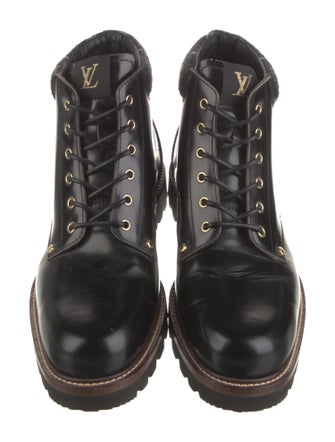 Louis Vuitton LV Monogram Leather Combat Boots