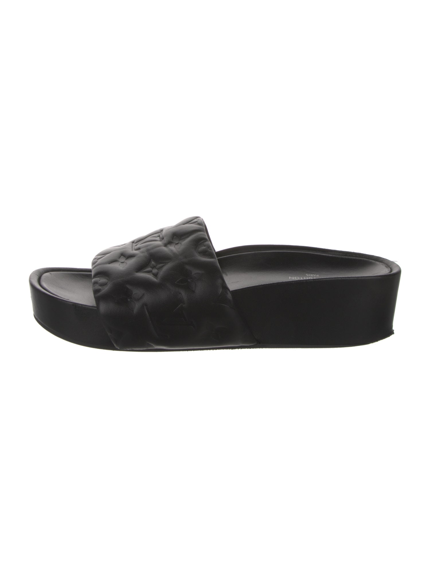 Louis Vuitton LV Monogram Leather Slides