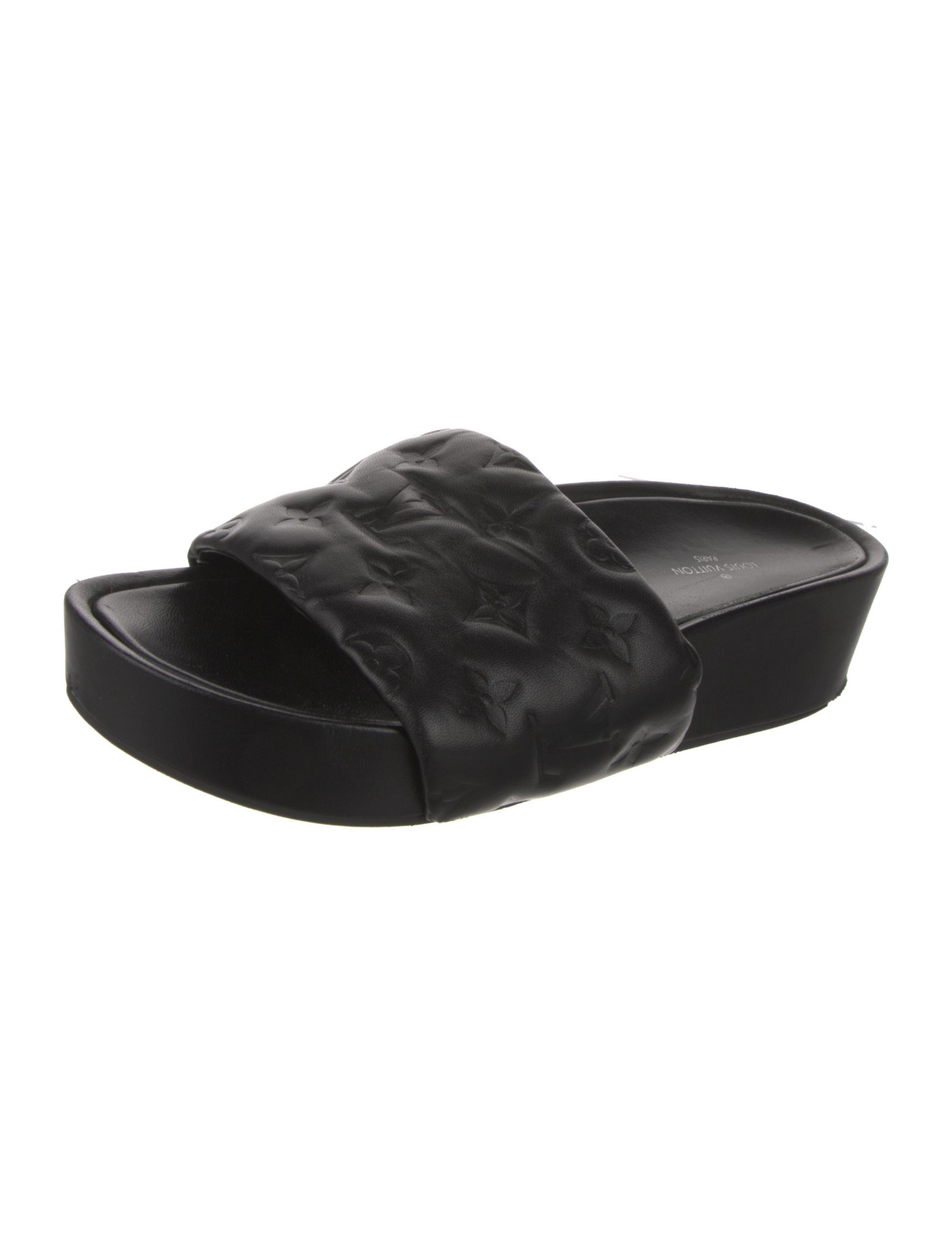 Louis Vuitton LV Monogram Leather Slides