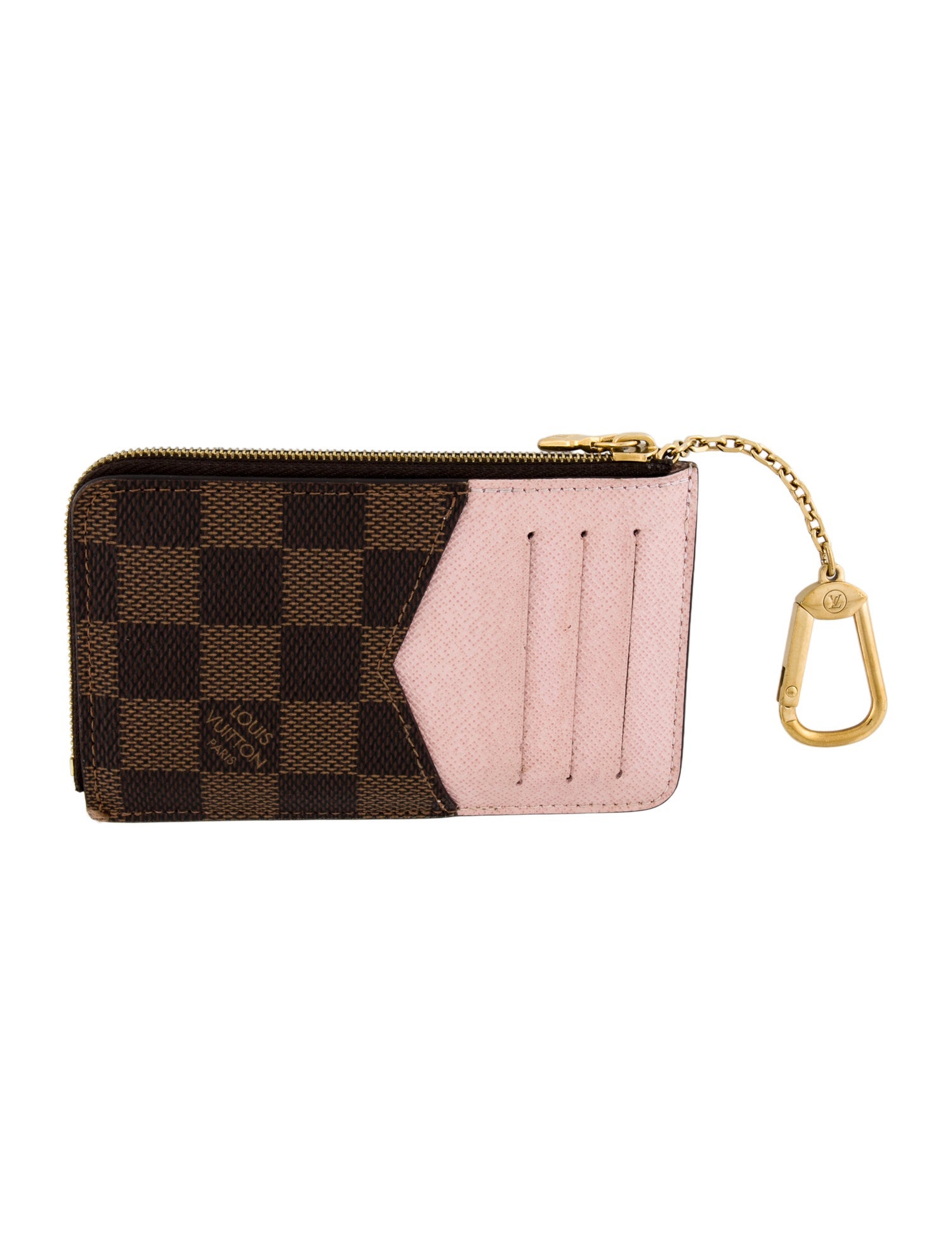 Louis Vuitton Damier Ebene Pattern Coated Canvas Card Holder Recto Verso