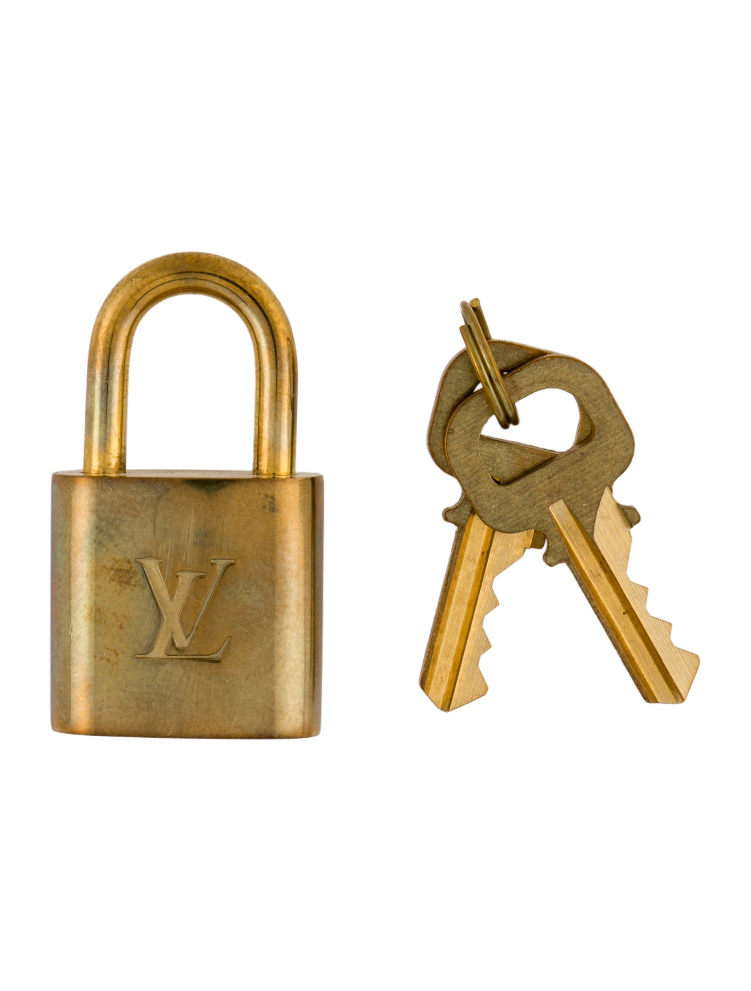 Louis Vuitton Brass Lock & Key Set