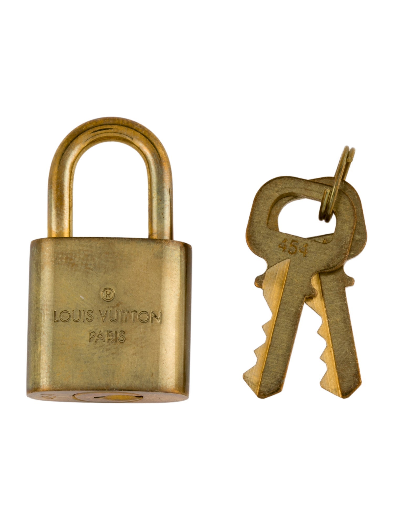 Louis Vuitton Brass Lock & Key Set