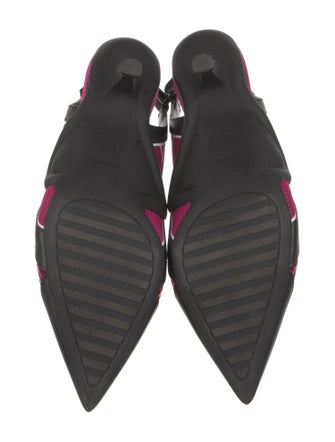 Louis Vuitton Leather Colorblock Pattern Slingback Pumps