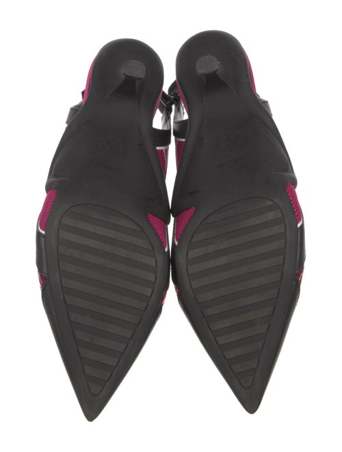 Louis Vuitton Leather Colorblock Pattern Slingback Pumps