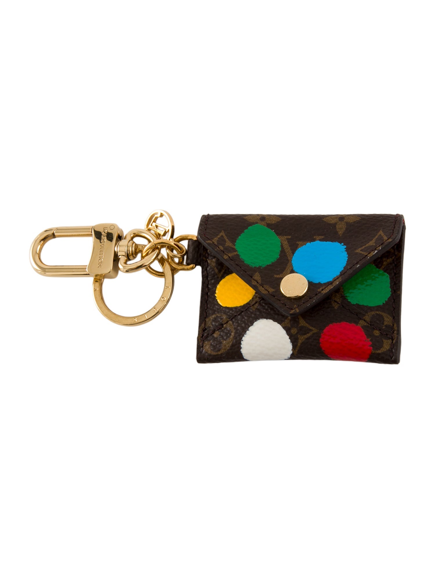 Louis Vuitton 2023 x Yayoi Kusama Monogram Dots Porte Cle Kirigami Pouch Keychain w/ Tags