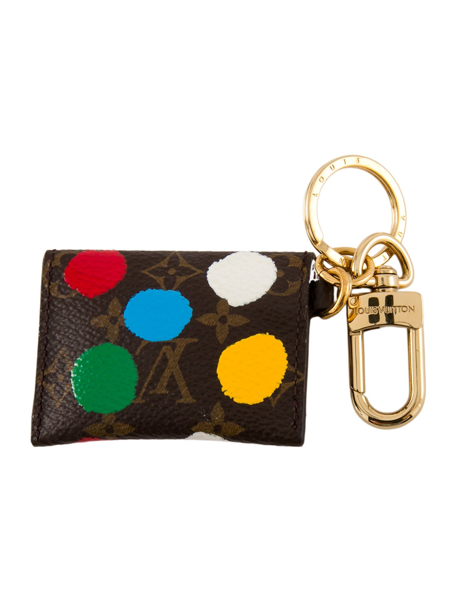 Louis Vuitton 2023 x Yayoi Kusama Monogram Dots Porte Cle Kirigami Pouch Keychain w/ Tags