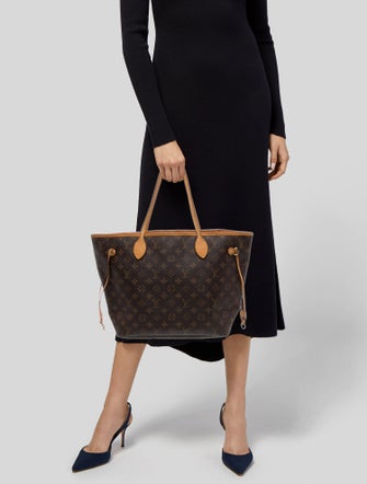 Louis Vuitton LV Monogram Neverfull w/Pouch MM