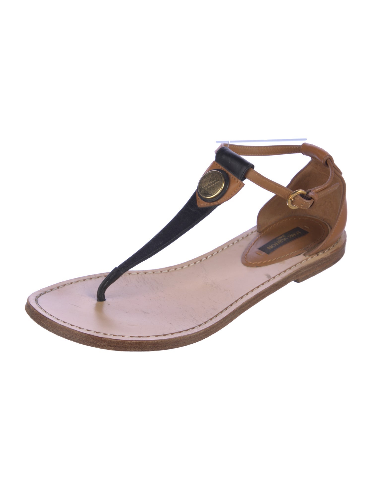 Louis Vuitton Vintage LV Monogram T-Strap Sandals