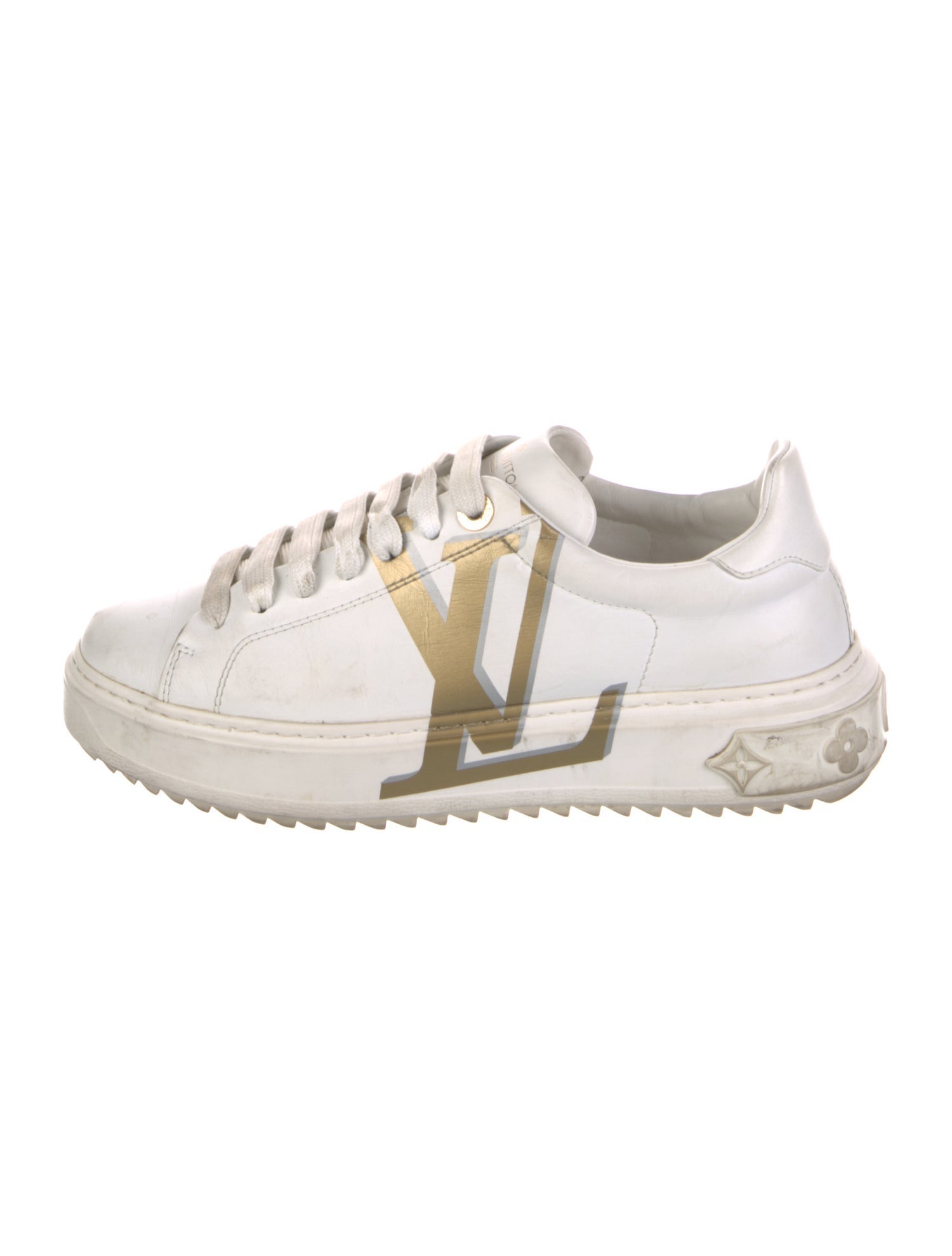 Louis Vuitton Leather Graphic Print Sneakers