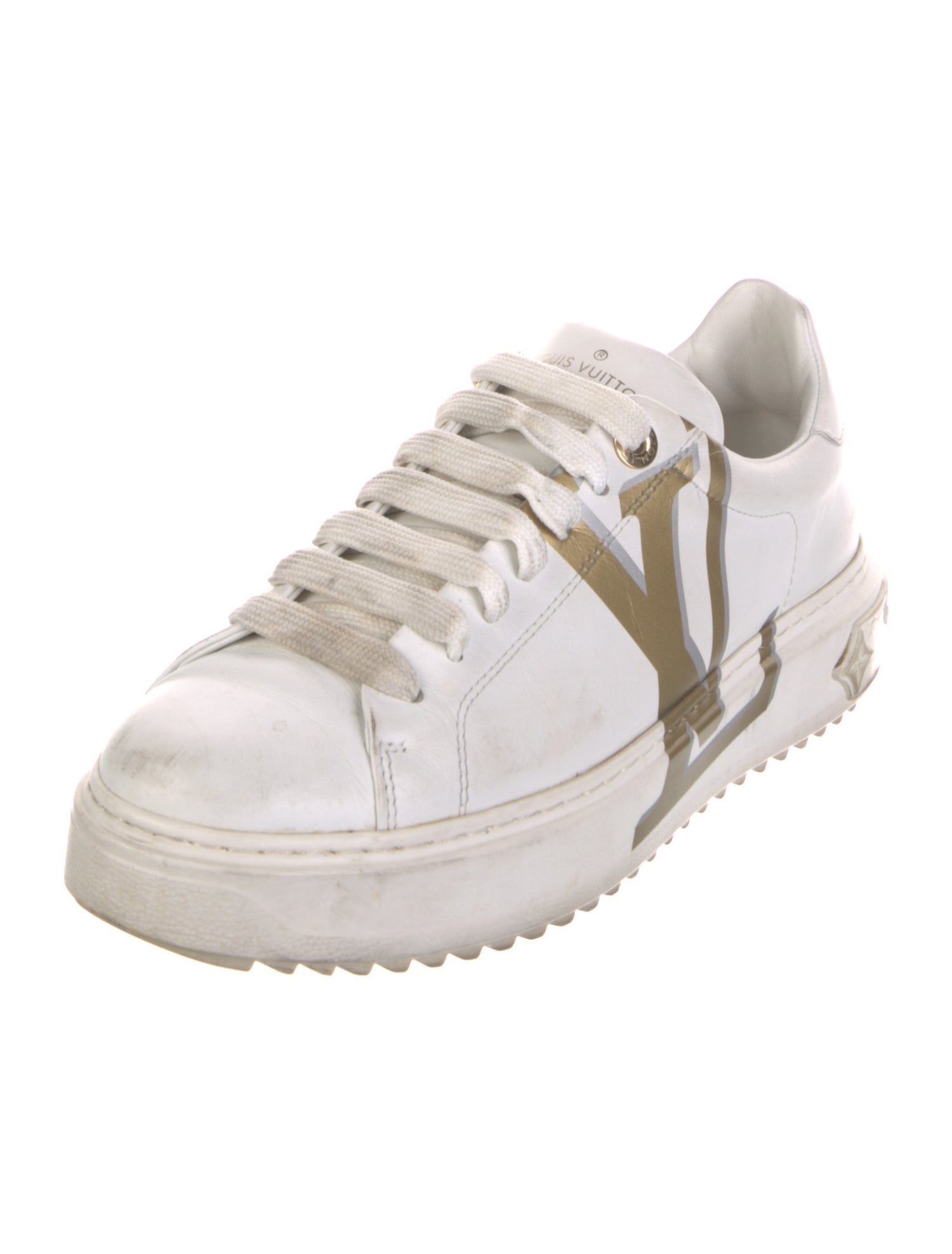 Louis Vuitton Leather Graphic Print Sneakers