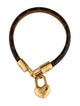 Louis Vuitton Canvas & Leather Crazy In Lock Charm Bracelet