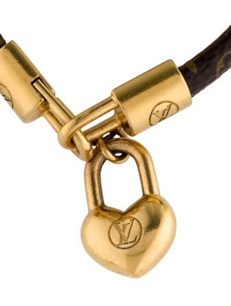 Louis Vuitton Canvas & Leather Crazy In Lock Charm Bracelet