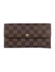 Louis Vuitton Damier Ebene Pattern Coated Canvas Sarah Wallet