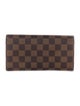 Louis Vuitton Damier Ebene Pattern Coated Canvas Sarah Wallet