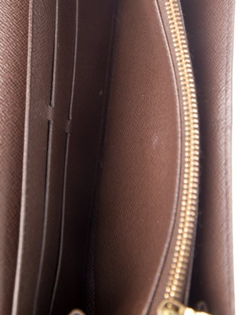 Louis Vuitton Damier Ebene Pattern Coated Canvas Sarah Wallet