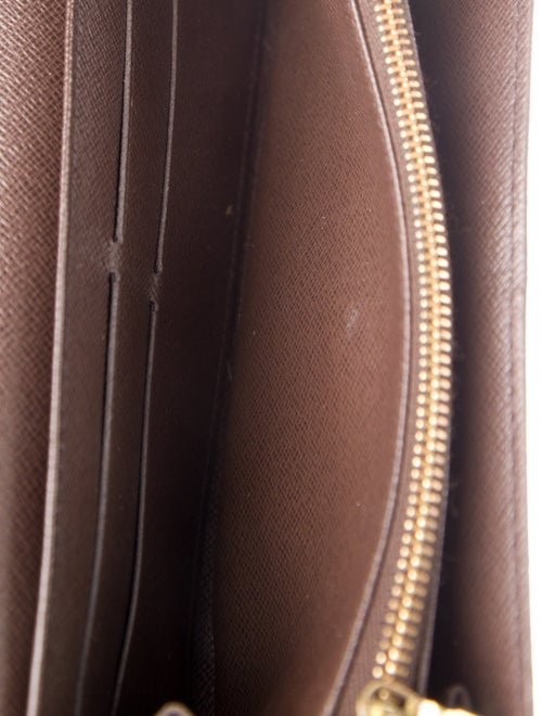 Louis Vuitton Damier Ebene Pattern Coated Canvas Sarah Wallet