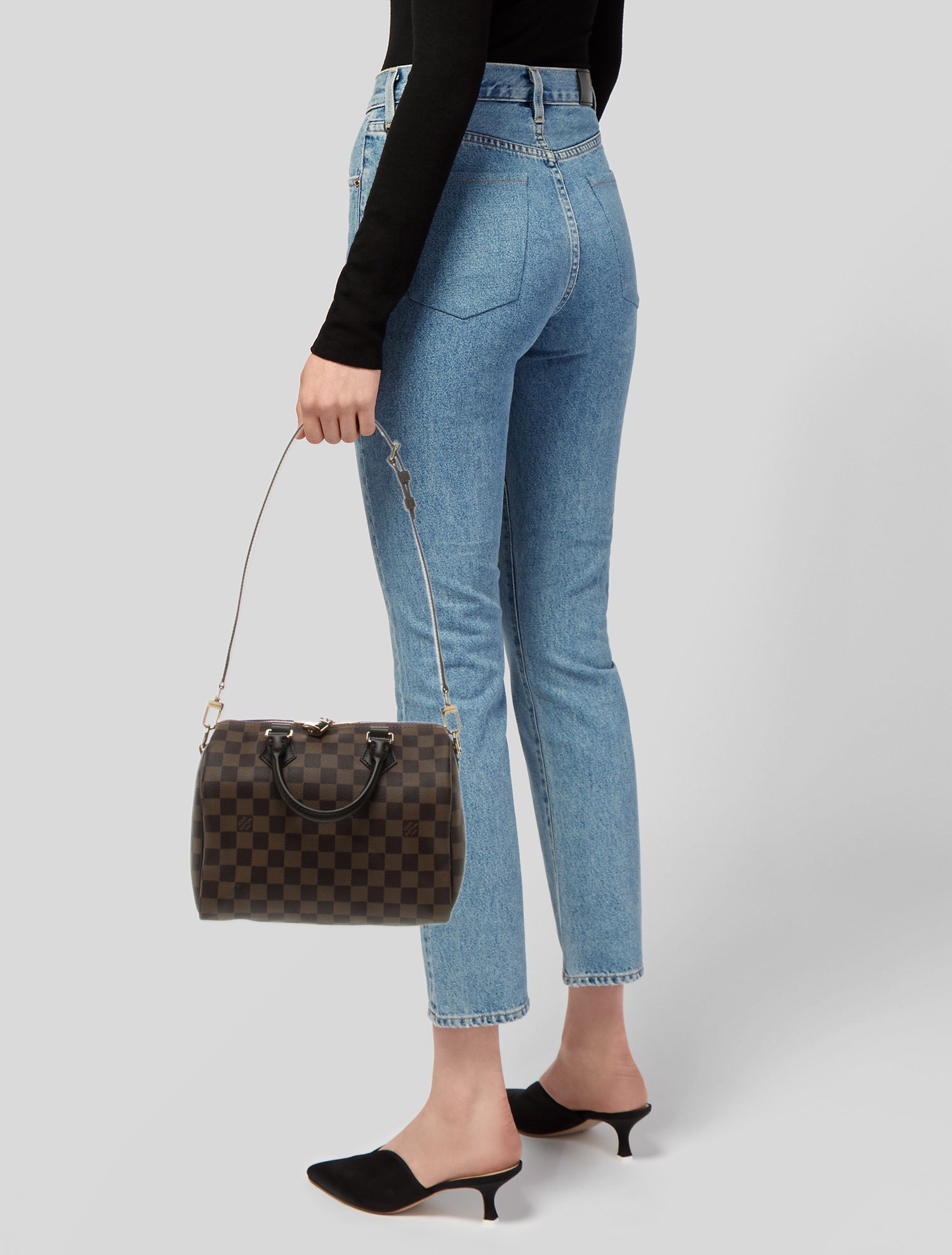 Louis Vuitton Damier Ebene Speedy Bandouliere 25
