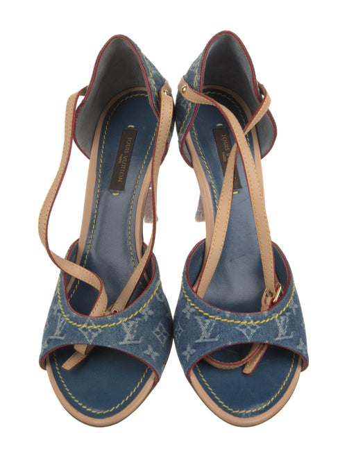 Louis Vuitton Monogram Pattern Denim Sandals