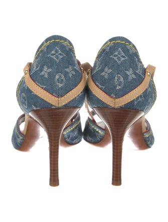 Louis Vuitton Monogram Pattern Denim Sandals