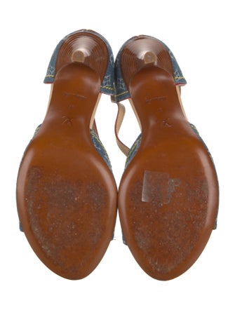 Louis Vuitton Monogram Pattern Denim Sandals