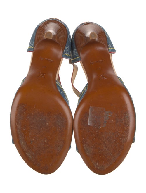 Louis Vuitton Monogram Pattern Denim Sandals