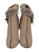 Louis Vuitton Suede Fur Trim Boots
