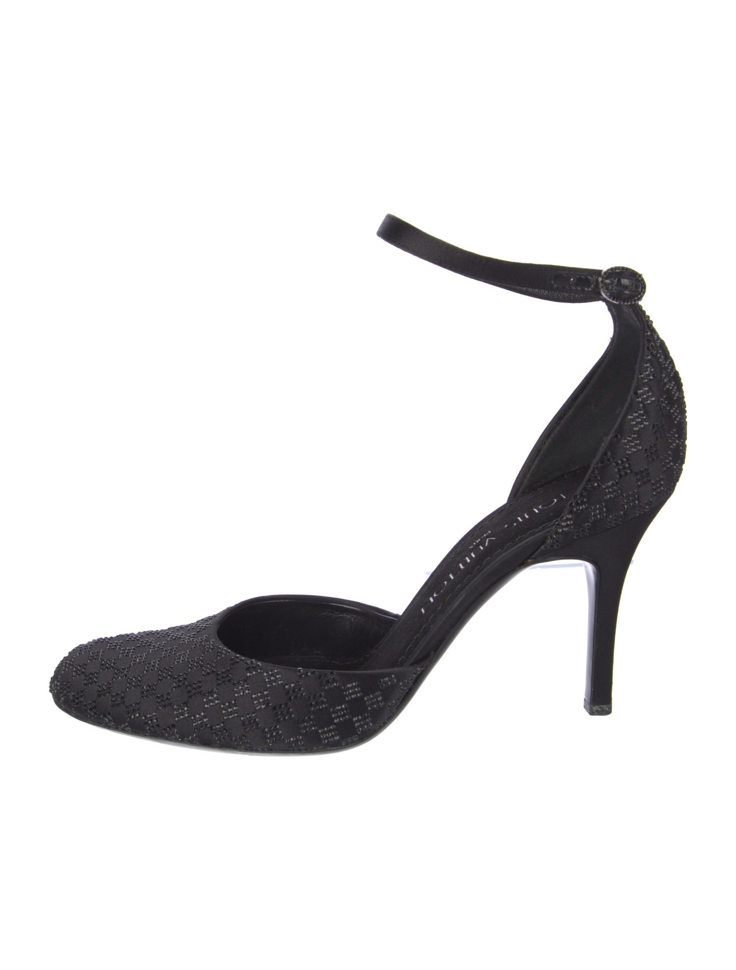 Louis Vuitton Satin Printed D'Orsay Pumps