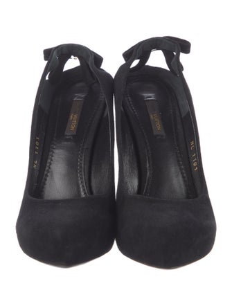 Louis Vuitton LV Monogram Suede Slingback Pumps