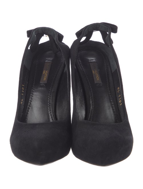 Louis Vuitton LV Monogram Suede Slingback Pumps
